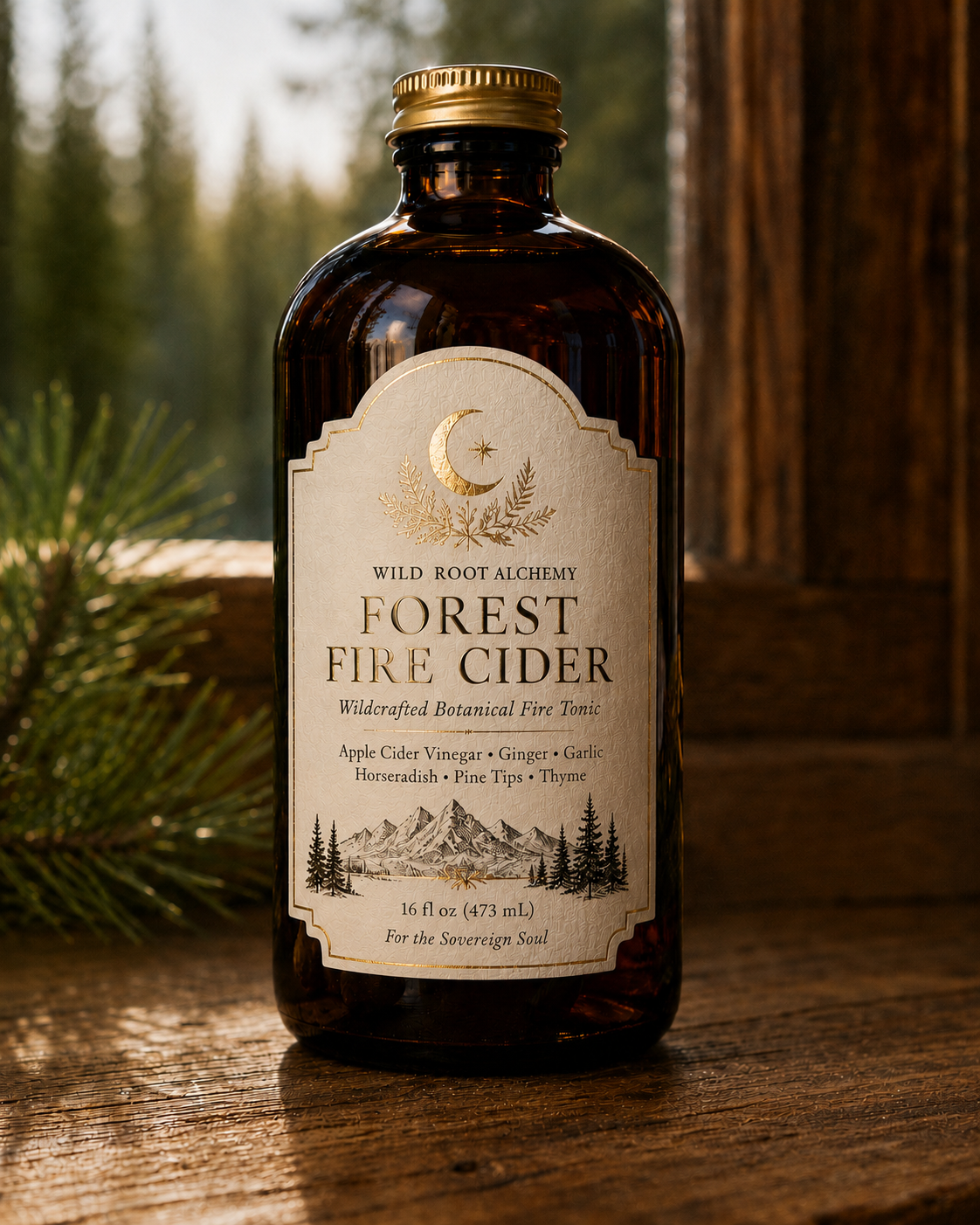 Forest Fire Cider / immune wellness elixir